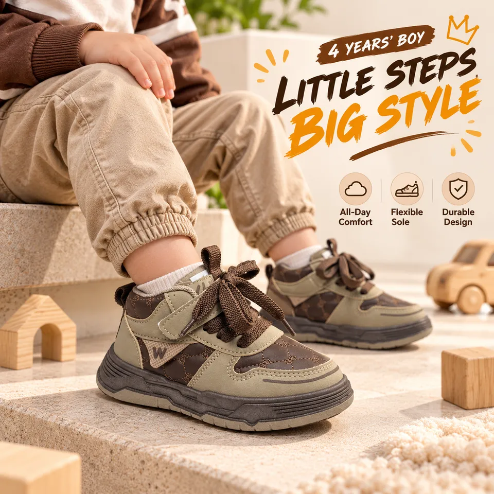 Urban Trek Kids High-Top Sneakers| 1.5 to 6 years