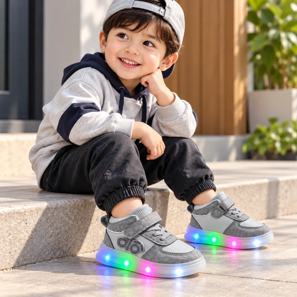 Rainbow Pulse LED High-Top Sneakers| 1.5 to 4 Years