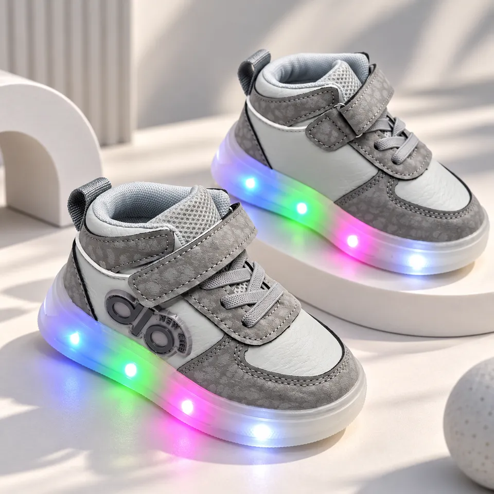 Rainbow Pulse LED High-Top Sneakers| 1.5 to 4 Years