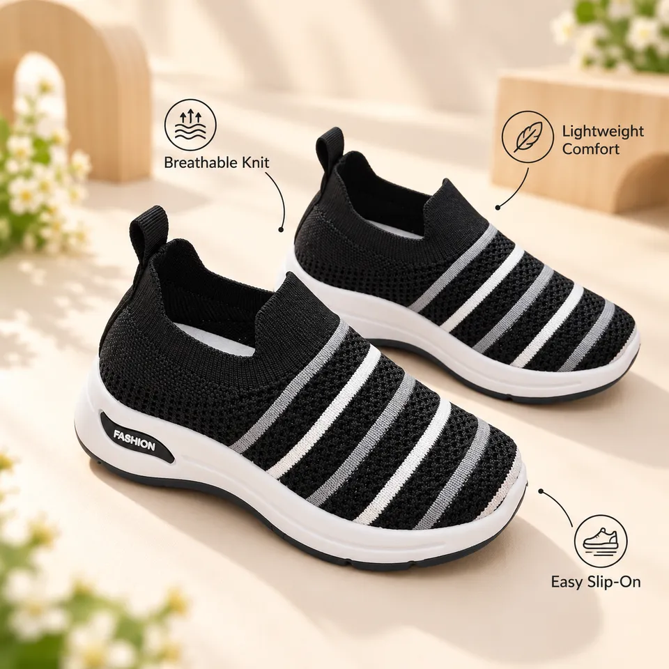 StripeFlex Kids Slip-On Shoes| 1.5 to 6 Years