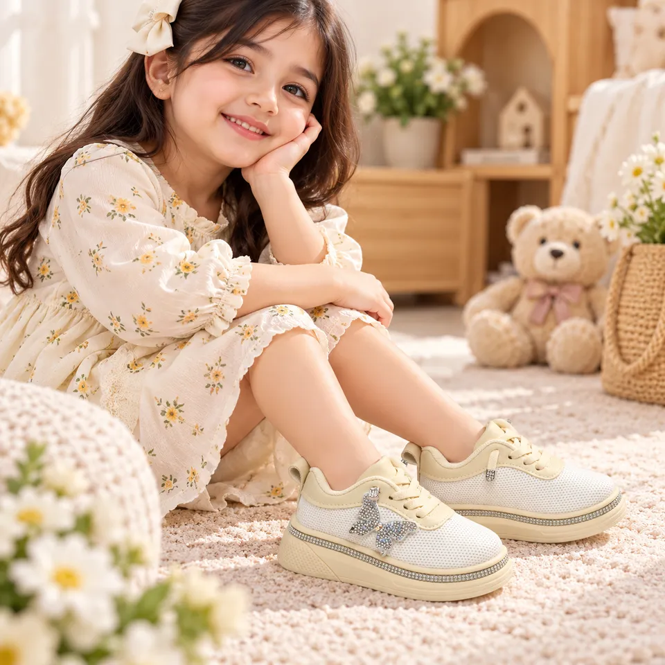 Crystal Butterfly Kids Sneakers| 1.5 to 6 Years