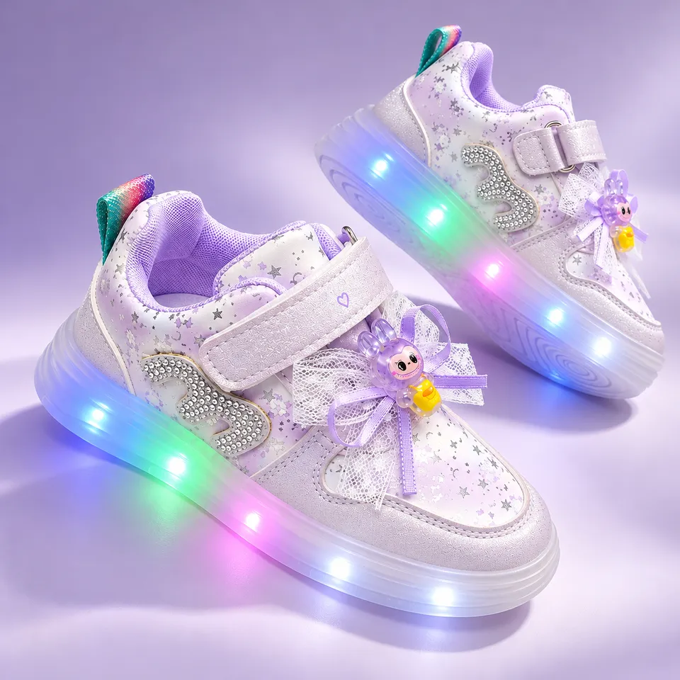 Rainbow Glow Princess Sneakers-Lighting| 1.5 to 3.5 Years