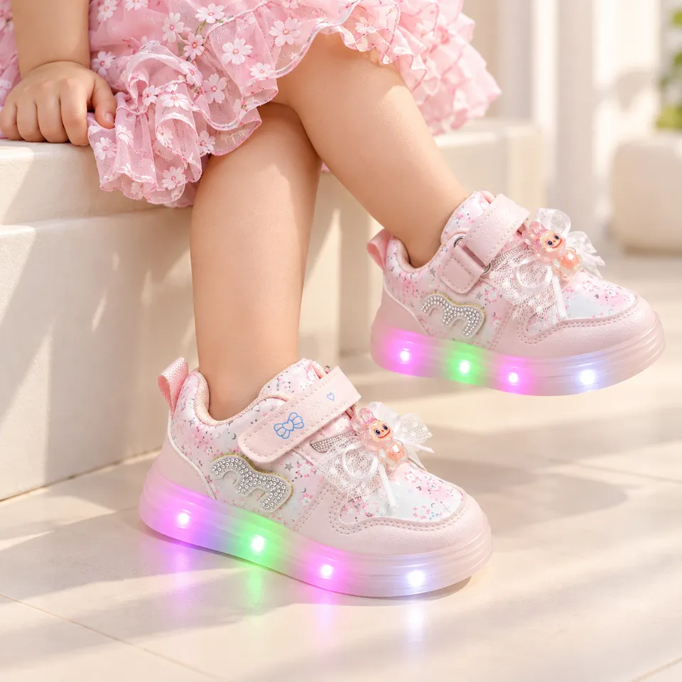 Rainbow Glow Princess Sneakers-Lighting| 1.5 to 3.5 Years