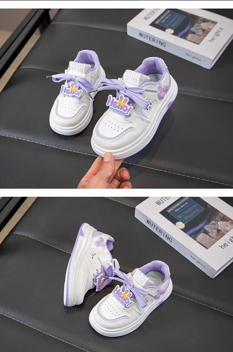 Lilac Hello Sneakers| 3.5 to 11 years