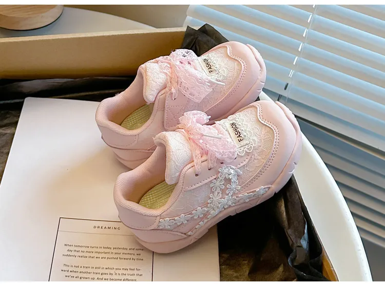 Blush Lace Princess Sneakers! 4 to 6 years